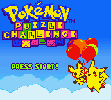 Pokemon Puzzle Challenge (Europe) (En,Fr,De,Es,It) Title Screen